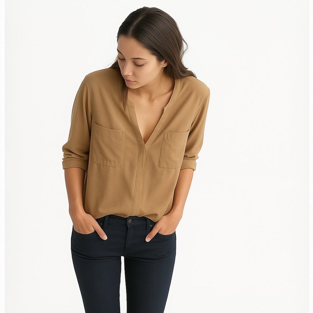Everlane Women's Tan Blouse